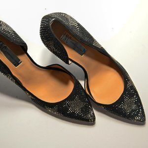 Black silver studded heels